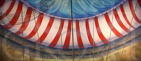 Annie Get Your Gun Circus Tent Interior Backdrop Projection