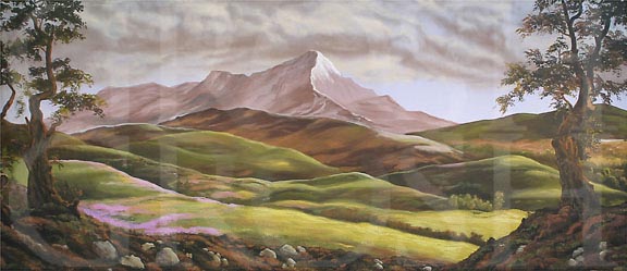 Brigadoon Scottish Mountain Landscape Backdrop Projection
