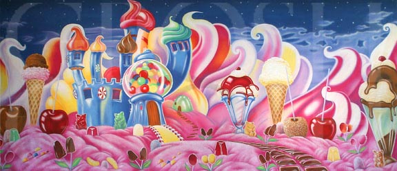 Charlie and the Chocolate Factory Candyland Backdrop Projection