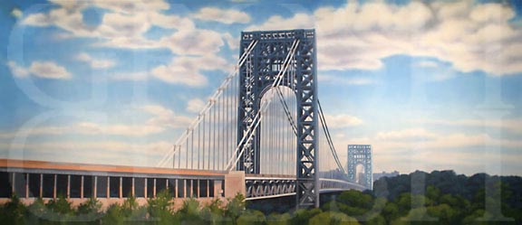 In the Heights George Washington Bridge Backdrop Projection