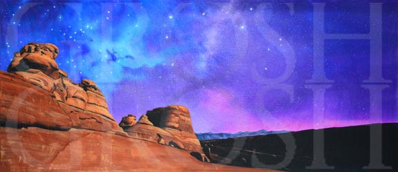 Lion King Night Desert Landscape Backdrop Projection