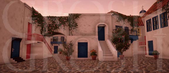 Mamma Mia Greek Village at Sunset