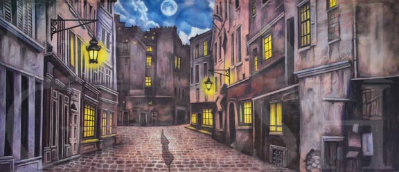 Mary Poppins European Street Backdrop Projection