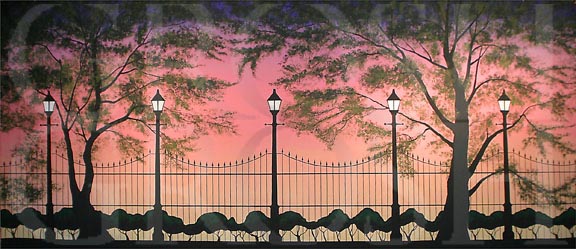 Mary Poppins Park at Sunset Backdrop Projections