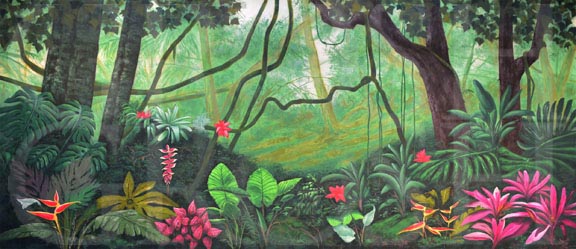 Peter Pan Lush Jungle Backdrop Projection