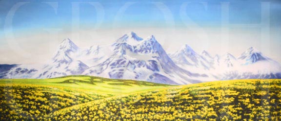 Sound of Music Swiss Alps Backdrop Projection