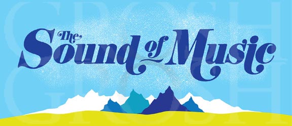 Sound of Music Title Curtain Backdrop Projection