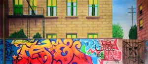 West Side Story graffiti wall