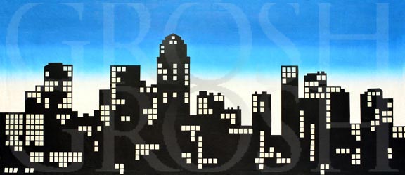 West Side Story New York Skyline Silhouette Backdrop Projection