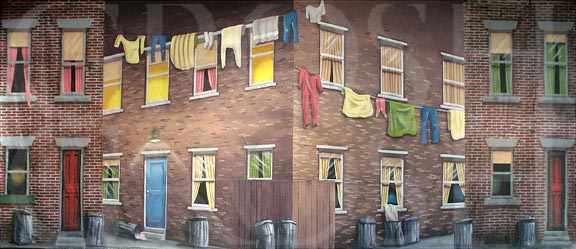 West Side Story Tenement Building Backdrop Projection