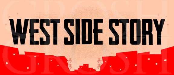 West Side Story Show Curtain Backdrop Projection